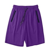 LAJPXKHY Workout Shorts for Women Elastic Drawstring Wide Leg Mesh Breathable Comfy Summer Athletic Running Shorts with Zipper Pockets
