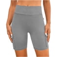 thumbnail image 1 of LAJPXKHY Yoga Shorts for Women Elastic High Waist Butt Lifting Hiking Cargo Shorts Workout Running Summer Short Leggings with Multi Pockets, 1 of 7