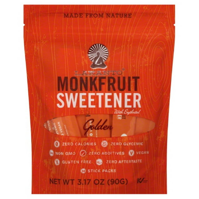 LAKANTO SWEETNER STICK GOLDN FRUIT, 3.17 OZ (Pack of 8)