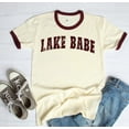 thumbnail image 1 of LAKE BABE Graphic Ringer Tee, 1 of 5