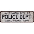 thumbnail image 1 of LAKE HAVASU CITY, AZ POLICE DEPT. Home Decor Metal Sign Gift 6x18 106180012696, 1 of 1