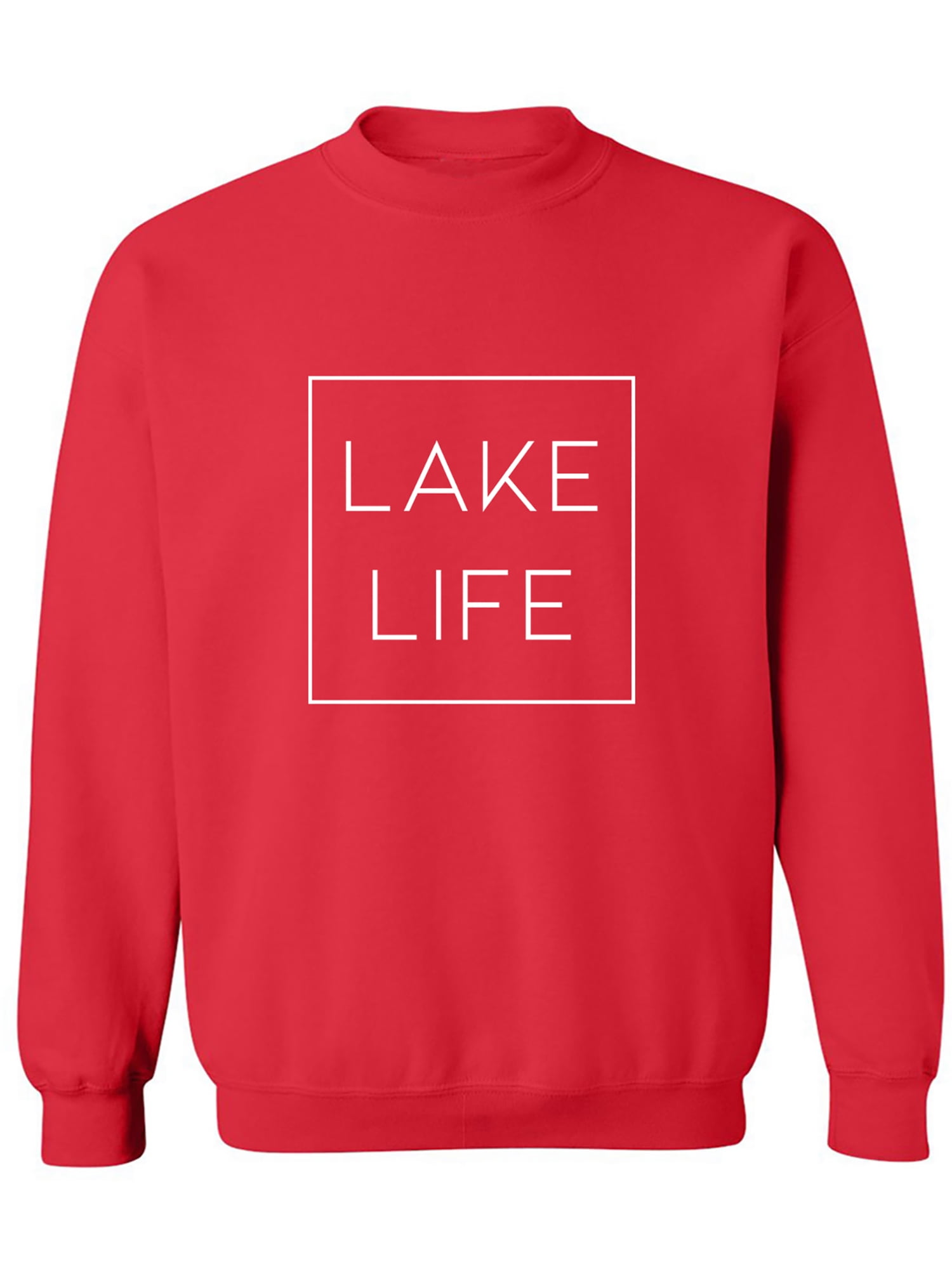 Zerogravitee LAKE LIFE Crewneck Sweatshirt - 50/50 Cotton Polyester, Relaxed Fit, Printed In USA