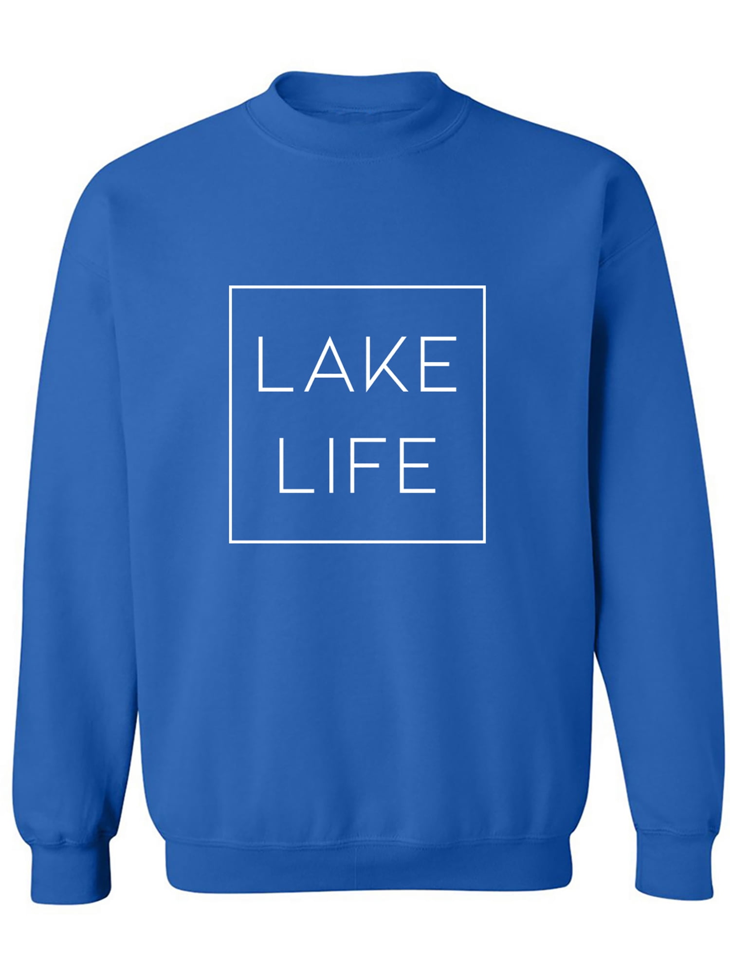 Zerogravitee LAKE LIFE Crewneck Sweatshirt - 50/50 Cotton Polyester, Relaxed Fit, Printed In USA