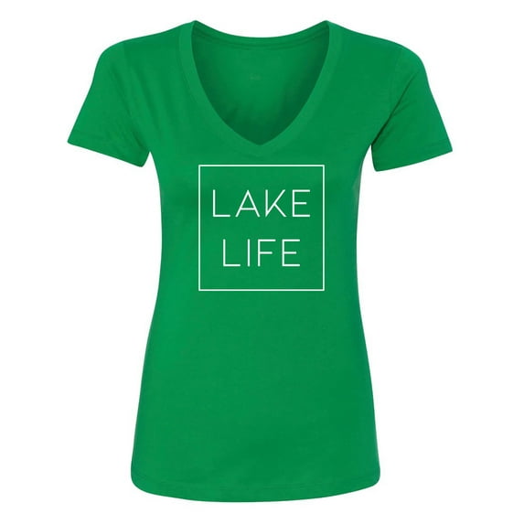 LAKE LIFE Womens V-Neck T-Shirt