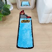 LAKEA Funky Lighter Shaped Tufted Rug, Soft Plush Handmade Water Absorbent Non-Slip Floor Mat for Bathroom, Bedroom & Kitchen Home Decor