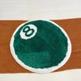 thumbnail image 1 of LAKEA Green 8-Ball Billiard Tufted Rug Round White Fluffy Shaggy Carpet Non-Slip Absorbent Bath Mat Living Room Game Room Retro Style, 1 of 6