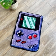 LAKEA Purple Games Console Tufted Rug Funny Childhood Memories Rug Cute Flocking Carpet Floor Pad Anti Slip Doormat Aesthetic Home Pad