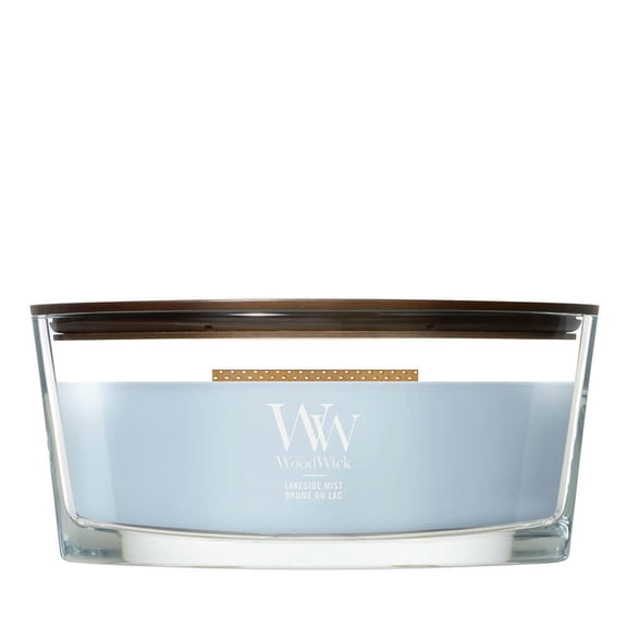 LAKESIDE MIST Ellipse HearthWick Flame Scented Candle by WoodWick