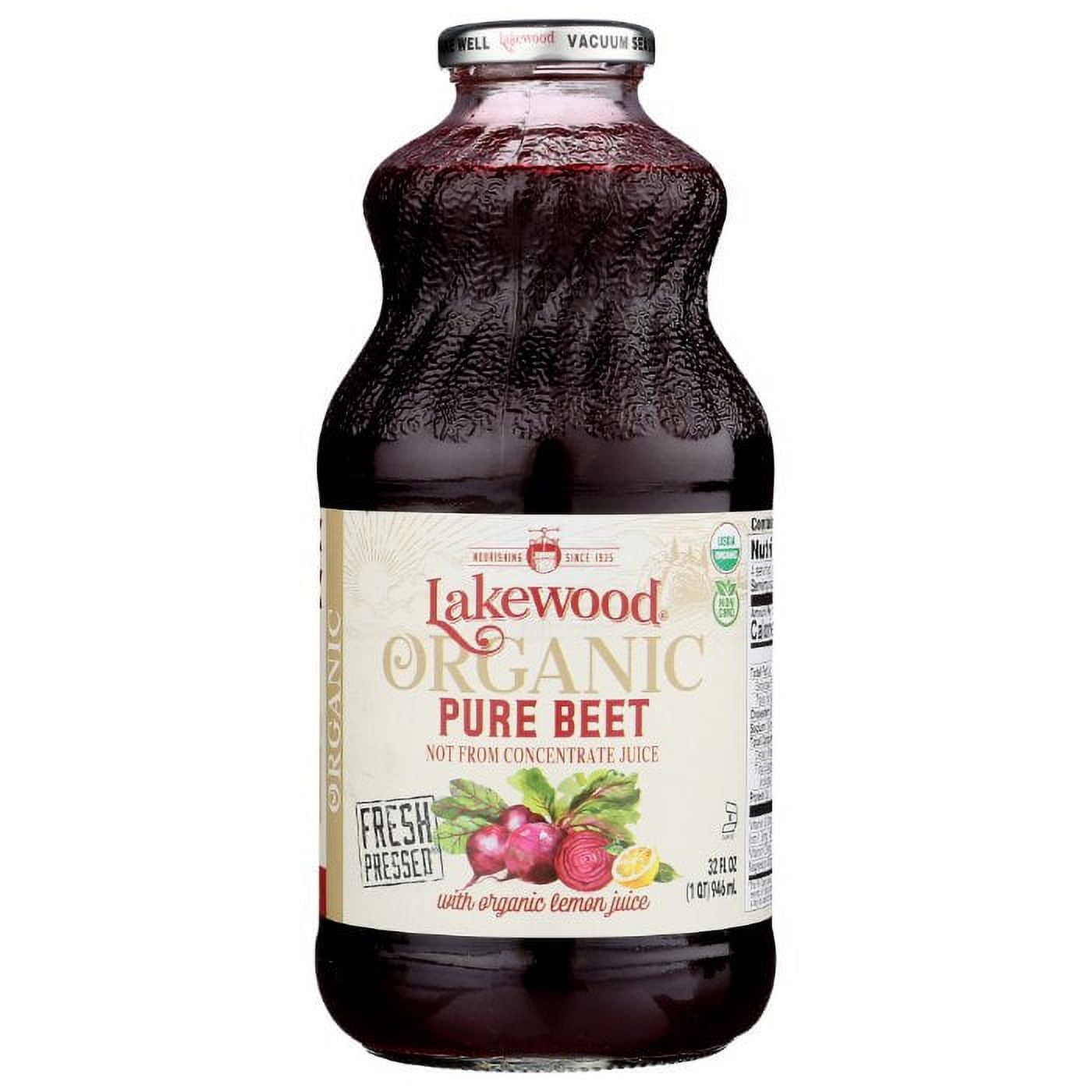 LAKEWOOD JUICE BEET PURE ORG 32 FO Pack of 6