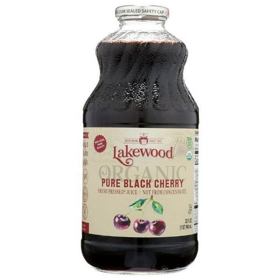 LAKEWOOD JUICE BLACK CHERRY PURE ORG 32 FO - Pack of 6