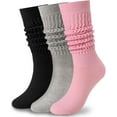 thumbnail image 1 of LAKIDAY 3 Pairs Slouch Socks for Women Size 9-11 Soft Extra Long Scrunch Knee High Boot Socks, 1 of 13