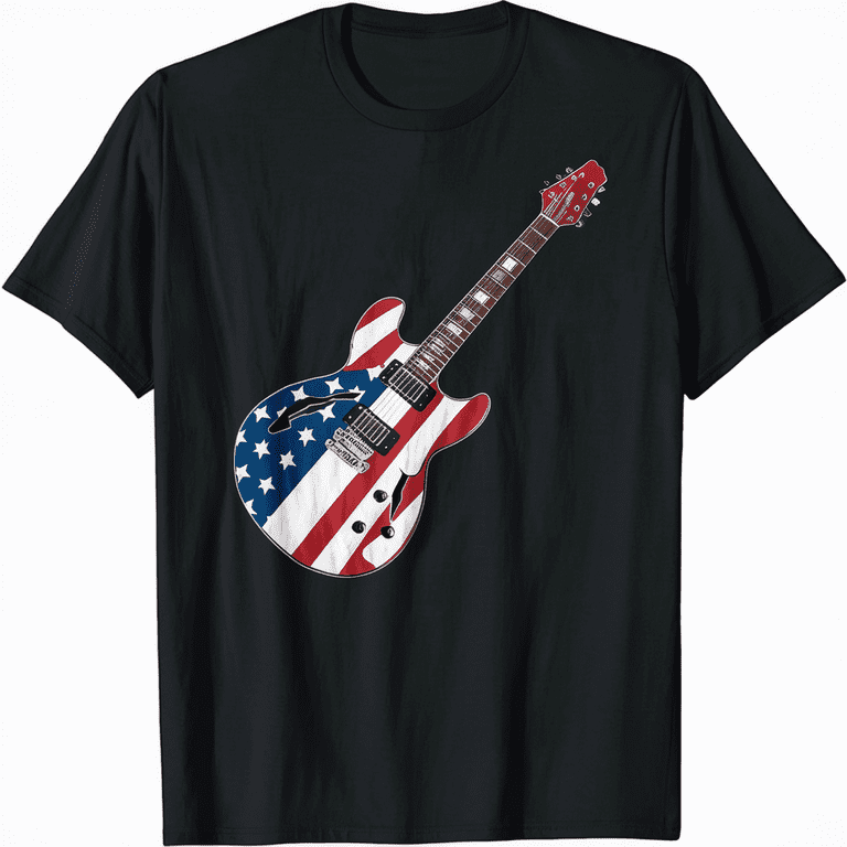 Guitar Musical Instrument T Shirt (Rock N Roll Tee)