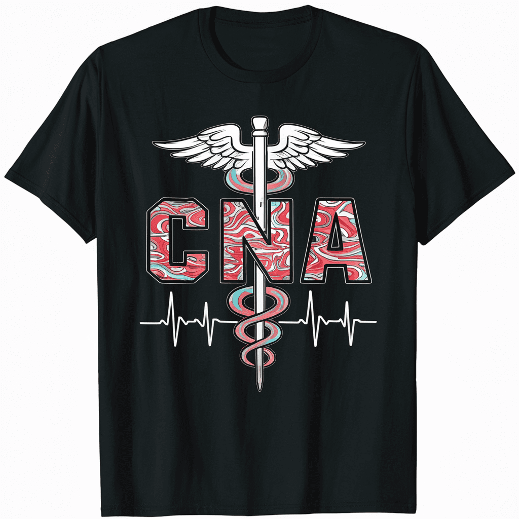 LAKIDAY CNA Certified Nursing Assistant TShirt Short Sleeve Fashion