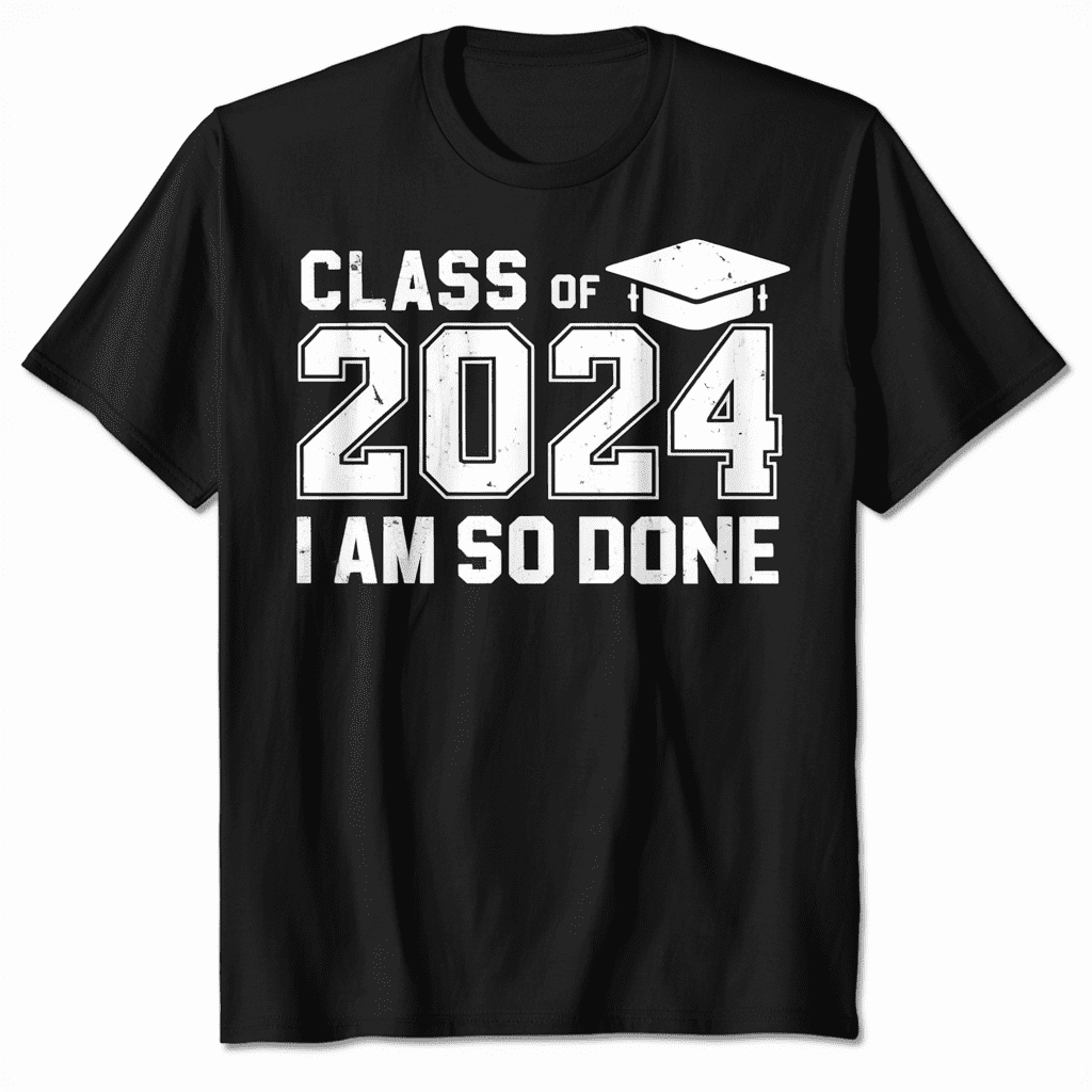 LAKIDAY Class of 2024 I Am So Done T Shirt Proud 2024 Senior College ...