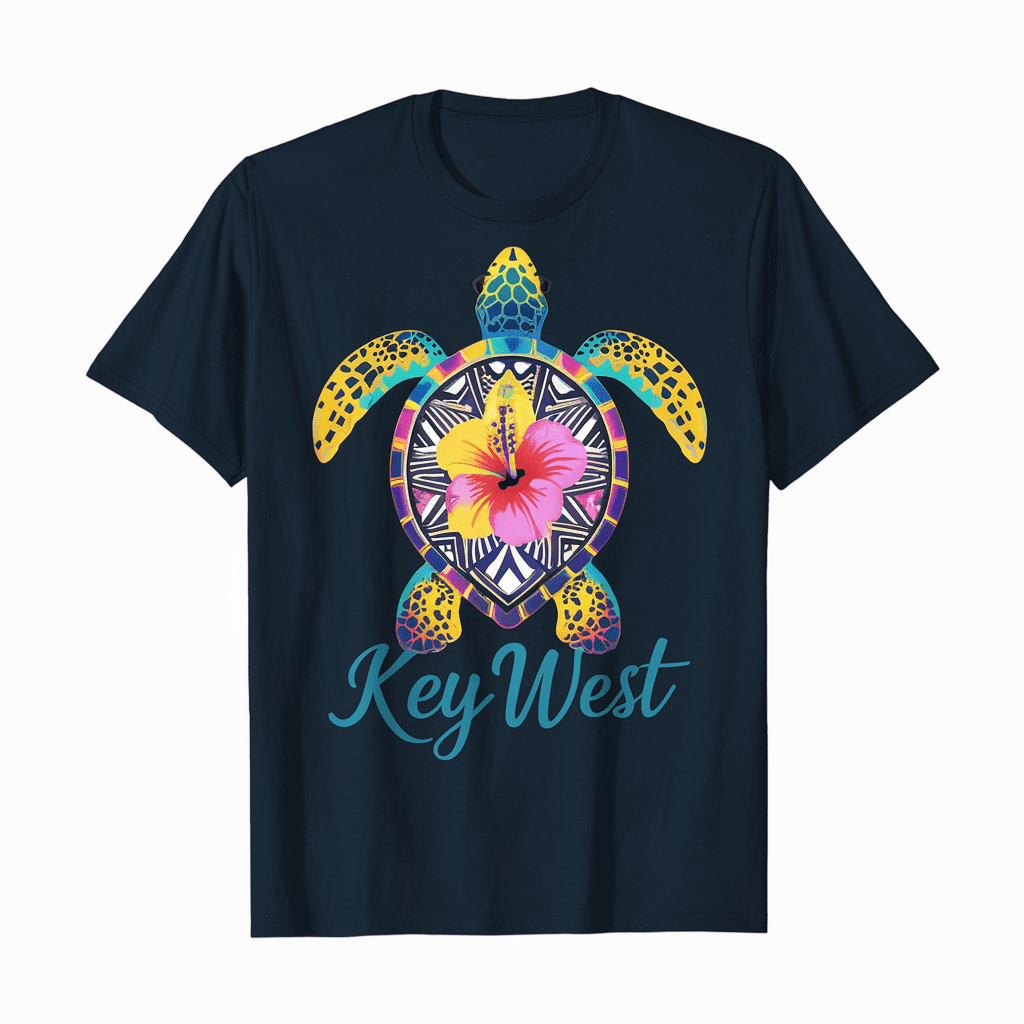 LAKIDAY Cool Tortoise T Shirt Colorful Sea Turtle Ocean Life Shirts ...