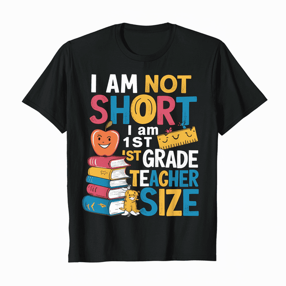 LAKIDAY First Grade Teacher Shirt Elementary School Tee Back to School Summer Top