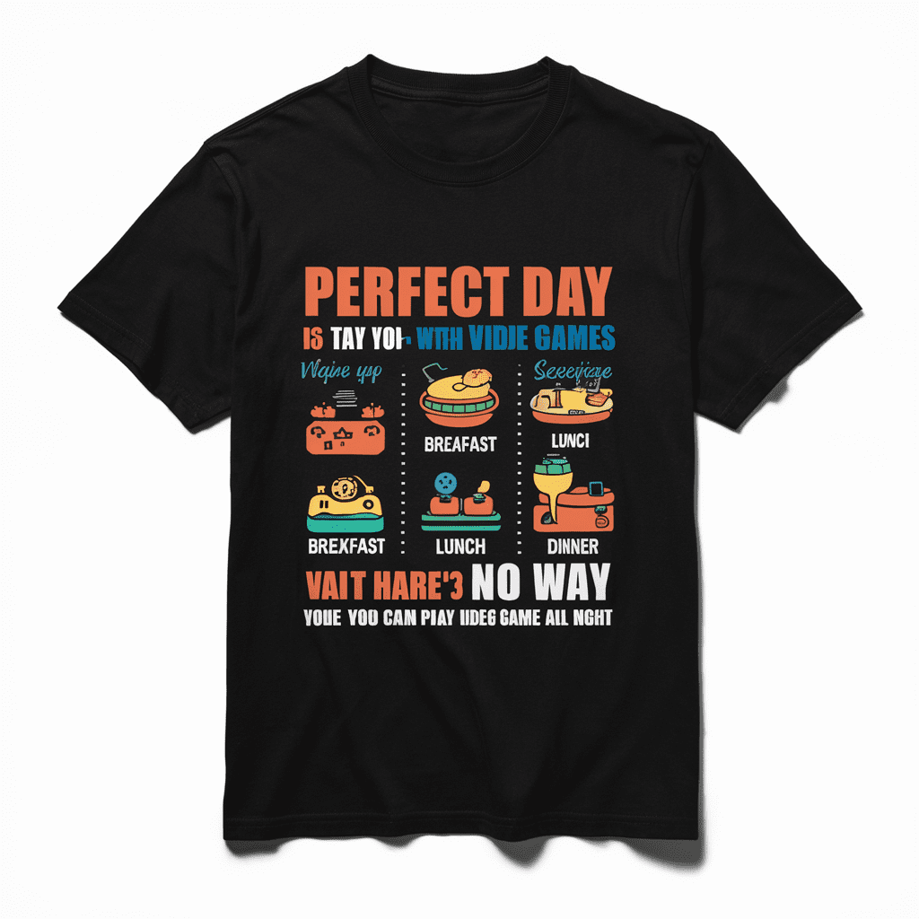 LAKIDAY Fun Video Game Player T Shirt Gaming Saying Funny Gamer Graphic