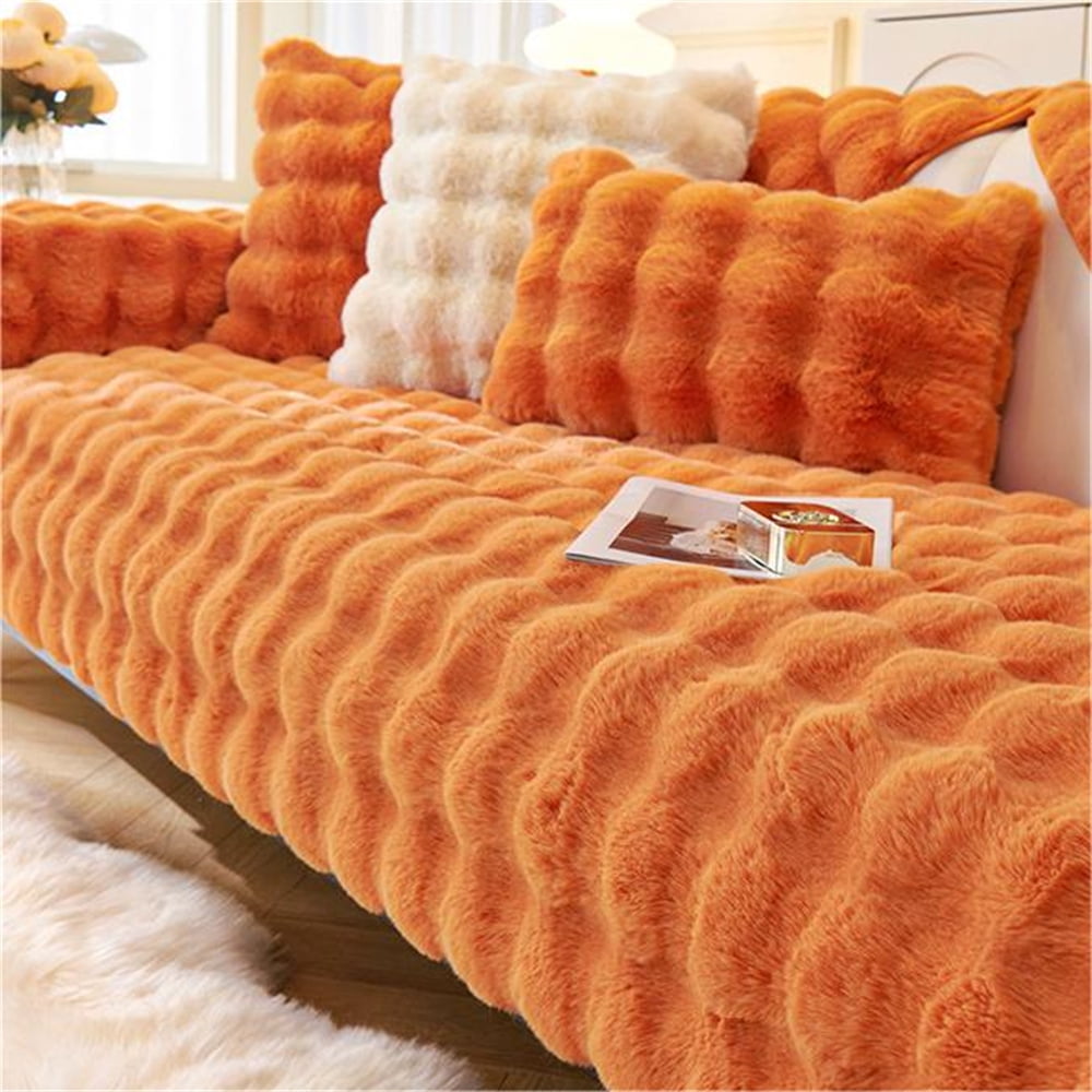 LAKIDAY Funny Cosy Plush Sofa Cover Non Slip Sofa Cushion Covers Super Cozy Plush Sofa Cover Puffy Couch Cushion Covers Washable Furniture Protector Walmart