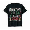 LAKIDAY Goodbye 2024 Hello 2025 Christmas Shirts For Men Women Snowman