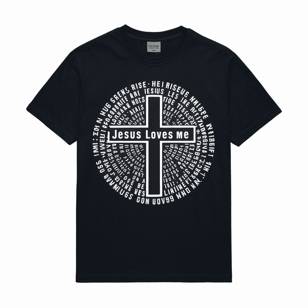 LAKIDAY Jesus Loves Me Faith Tee Shirt Christian Cross Graphic Shirts