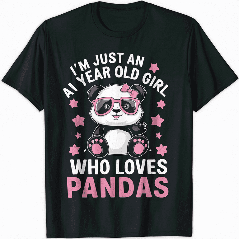 Just A Girl Who Loves Pandas T-Shirt Cute Bear Panda Gift
