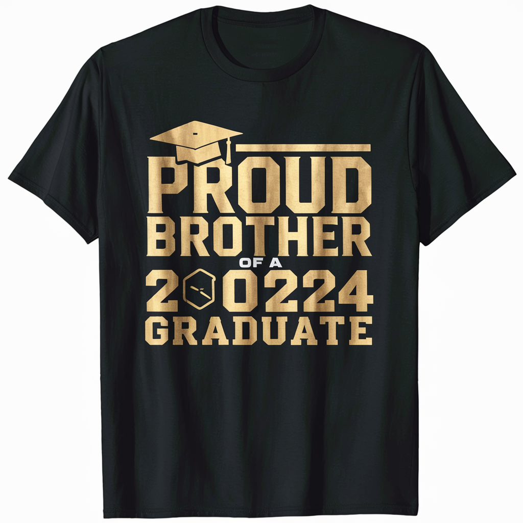 LAKIDAY Proud Brother of A 2024 Graduate T Shirt College Graduation ...
