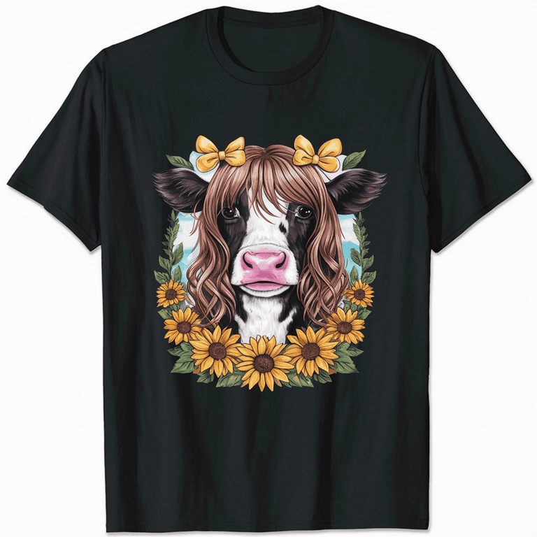 Cow Sunflower Cow Lover T-Shirt Cow Sunflower Cow Lover T-Shirt