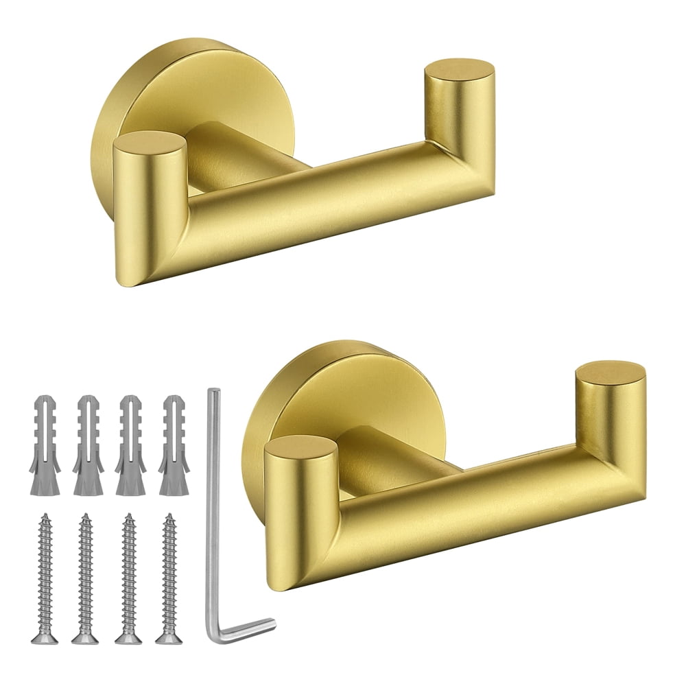 4 Pack Oil Rubbed Bronze Bathroom Hooks - Wall Mounted Towel & Robe Hooks For Bathroom Organization