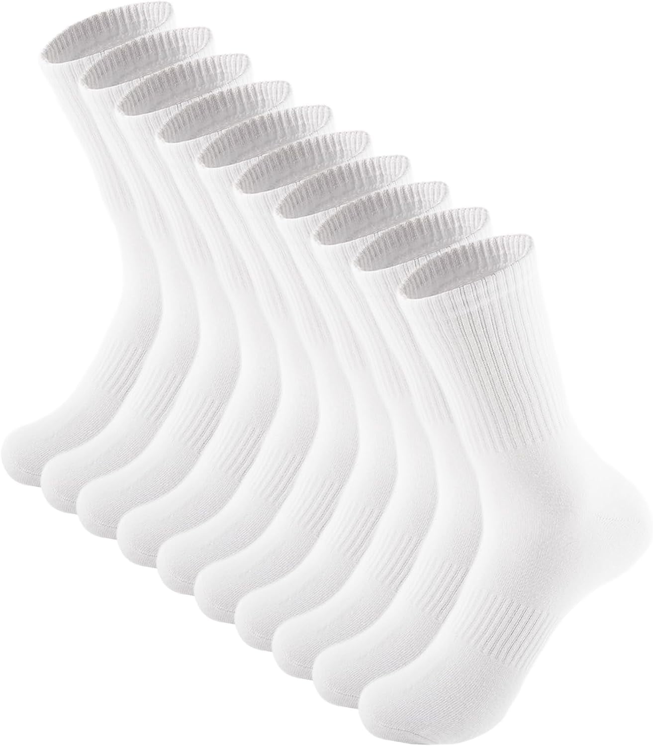 LAKIDAY Womens Crew Socks Thin Cotton Long Socks Arch Support Casual