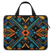 LAKIMCT African Style Print Laptop Bag Computer Bag Briefcase Messenger Bag Waterproof Laptop Case for Work, 10 inch