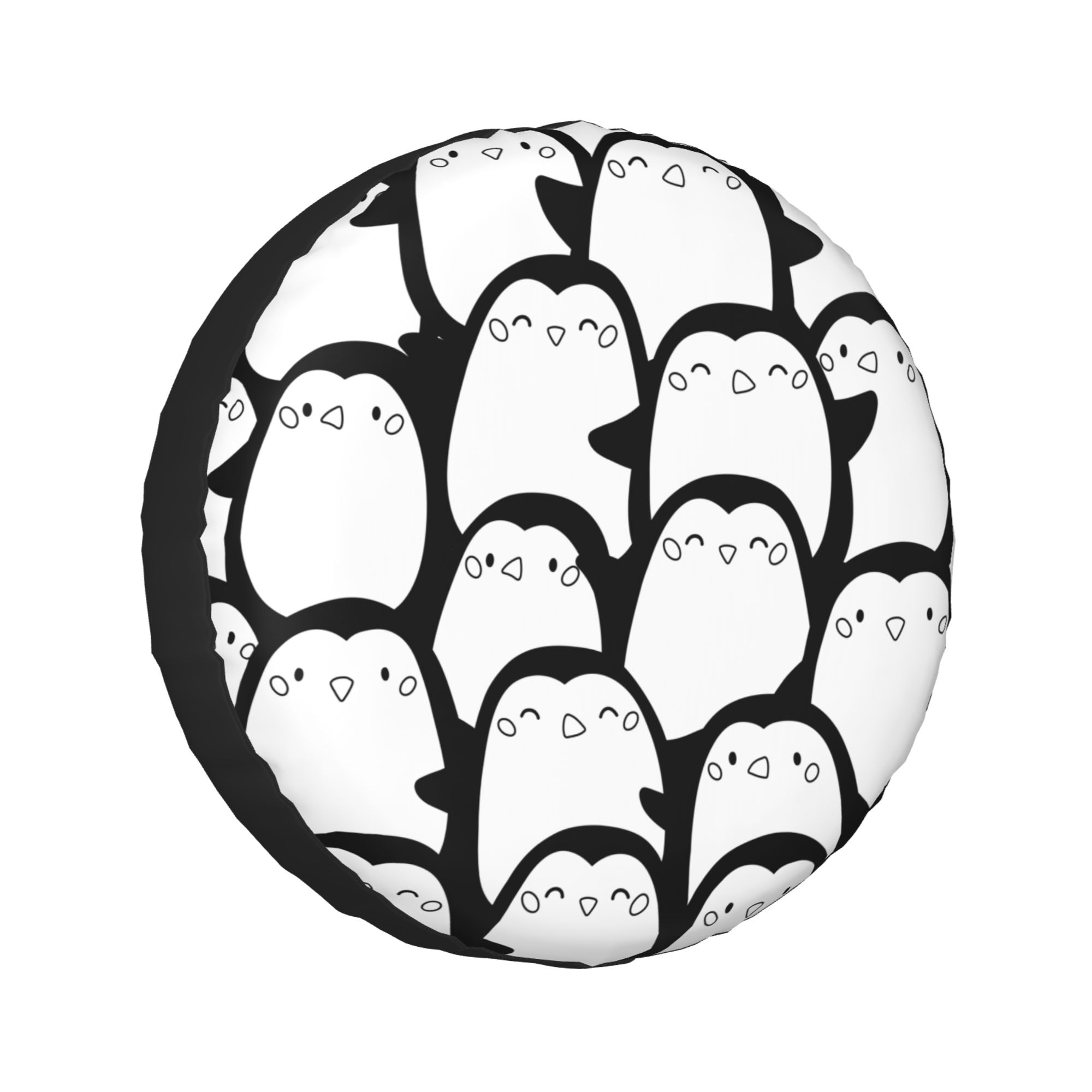 LAKIMCT Black Funny Penguins Spare Tire Cover Protectors, Weatherproof