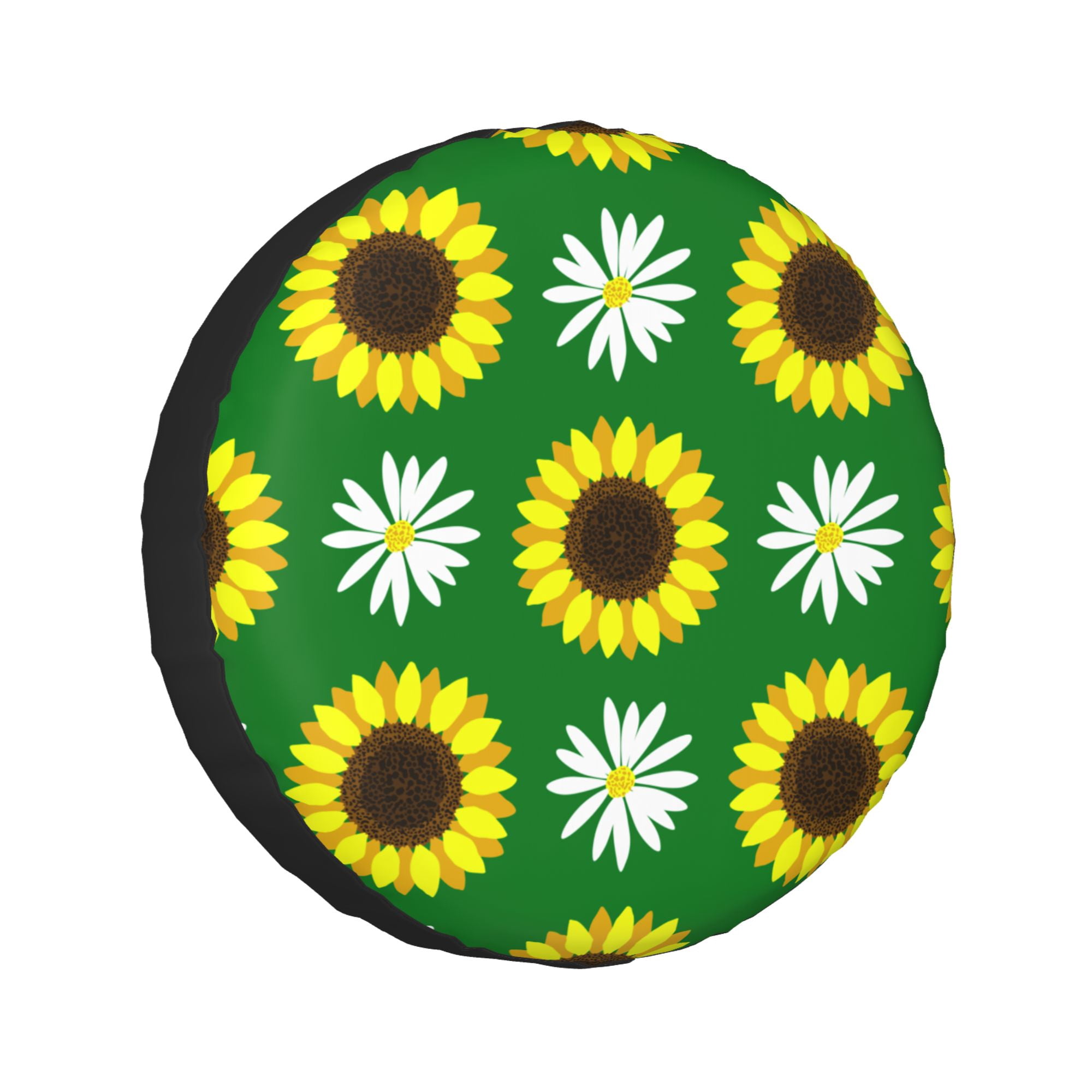 Custom Flip Flop & Daisy Spare Tire Cover - Made To Your Exact Tire Size, Optional Backup Camera Hole