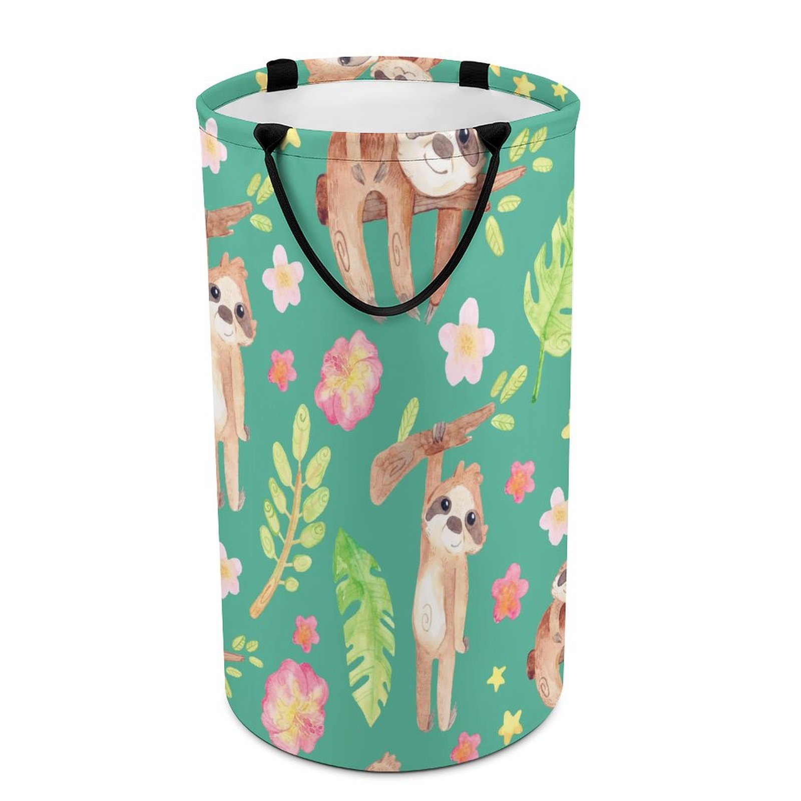 LAKIMCT Cartoon Cute Sloths Laundry Basket, 86.5L Tall Large Laundry