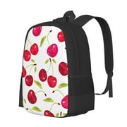 LAKIMCT Cherry Berries Casual Backpack 15.6 Inch for Adults Kids, Business Laptop Bag Student Bookbag for College Travel Vacation