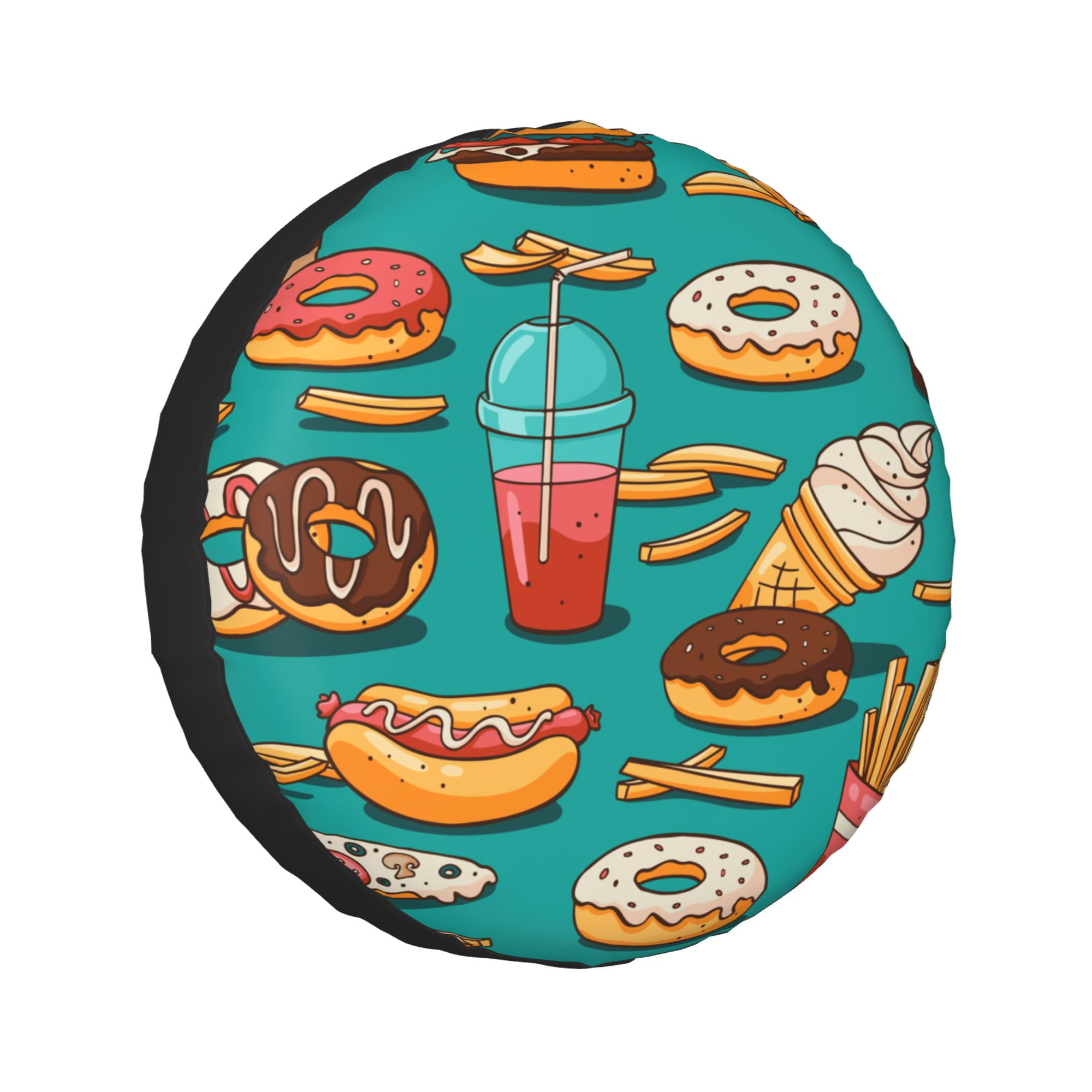 LAKIMCT Cute Fast Food Spare Tire Cover Protectors, Weatherproof Wheel