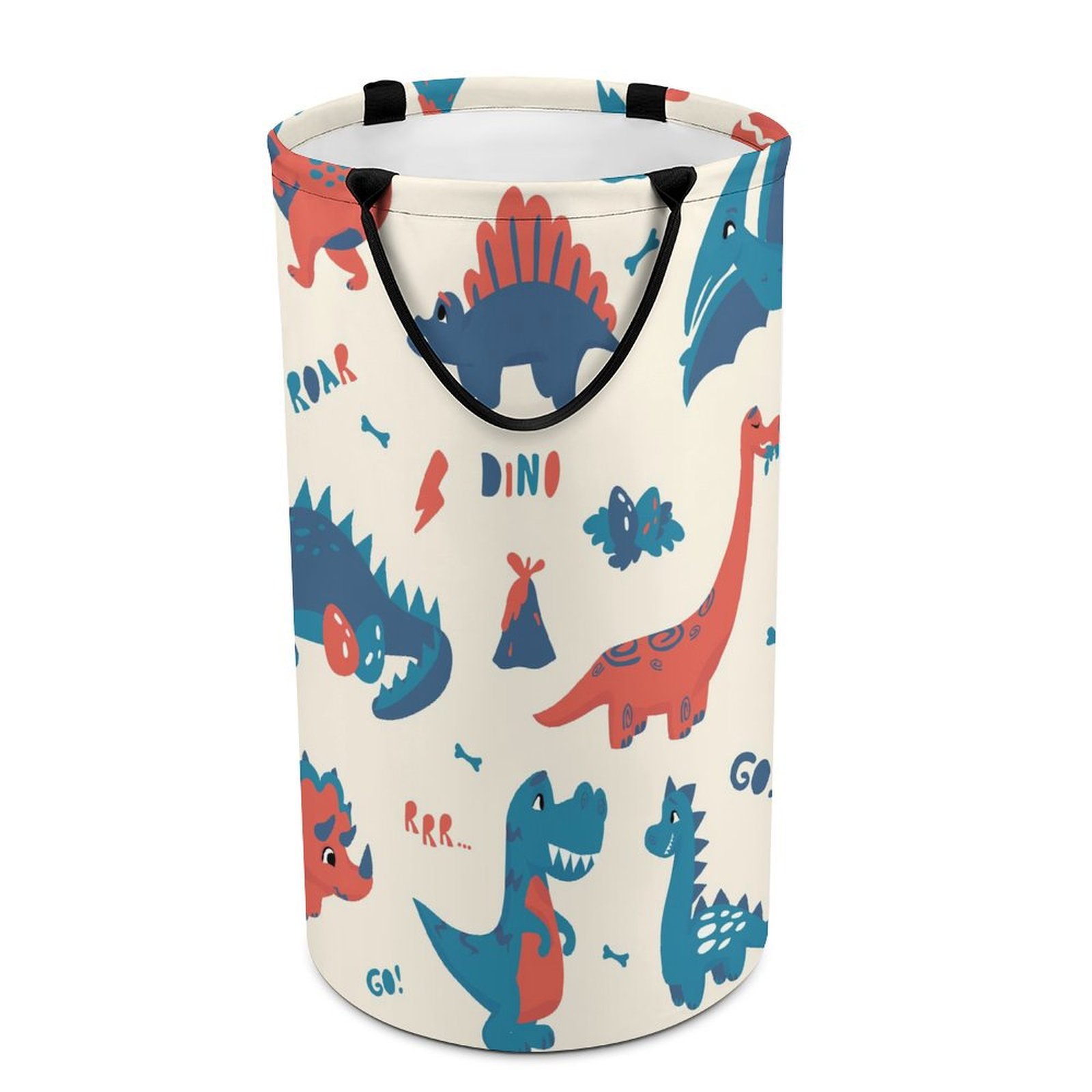 LAKIMCT Cute Prehistoric Dinosaur Laundry Basket, 86.5L Tall Large