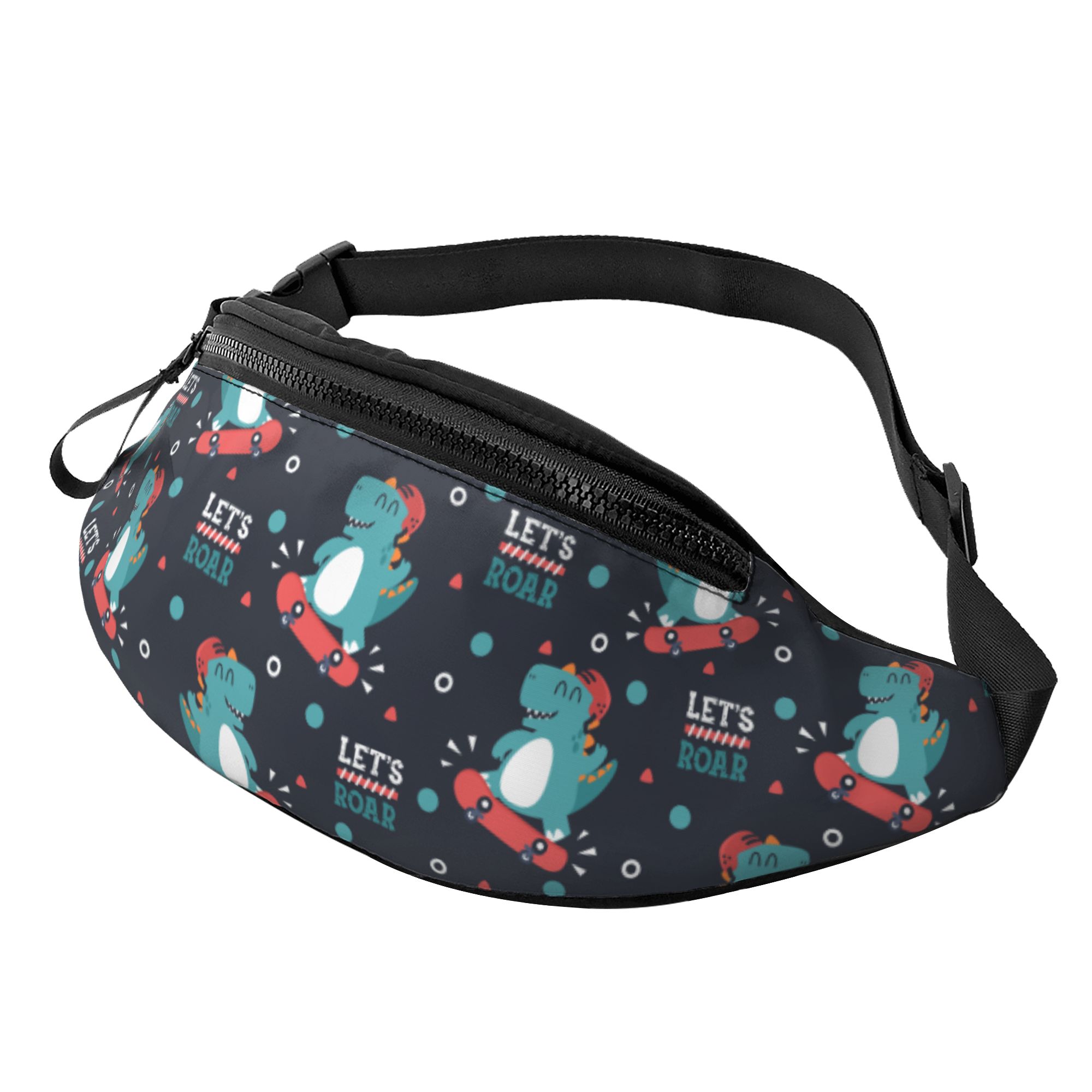 LAKIMCT Dinosaur Play Skateboard Fanny Pack for Women Men with