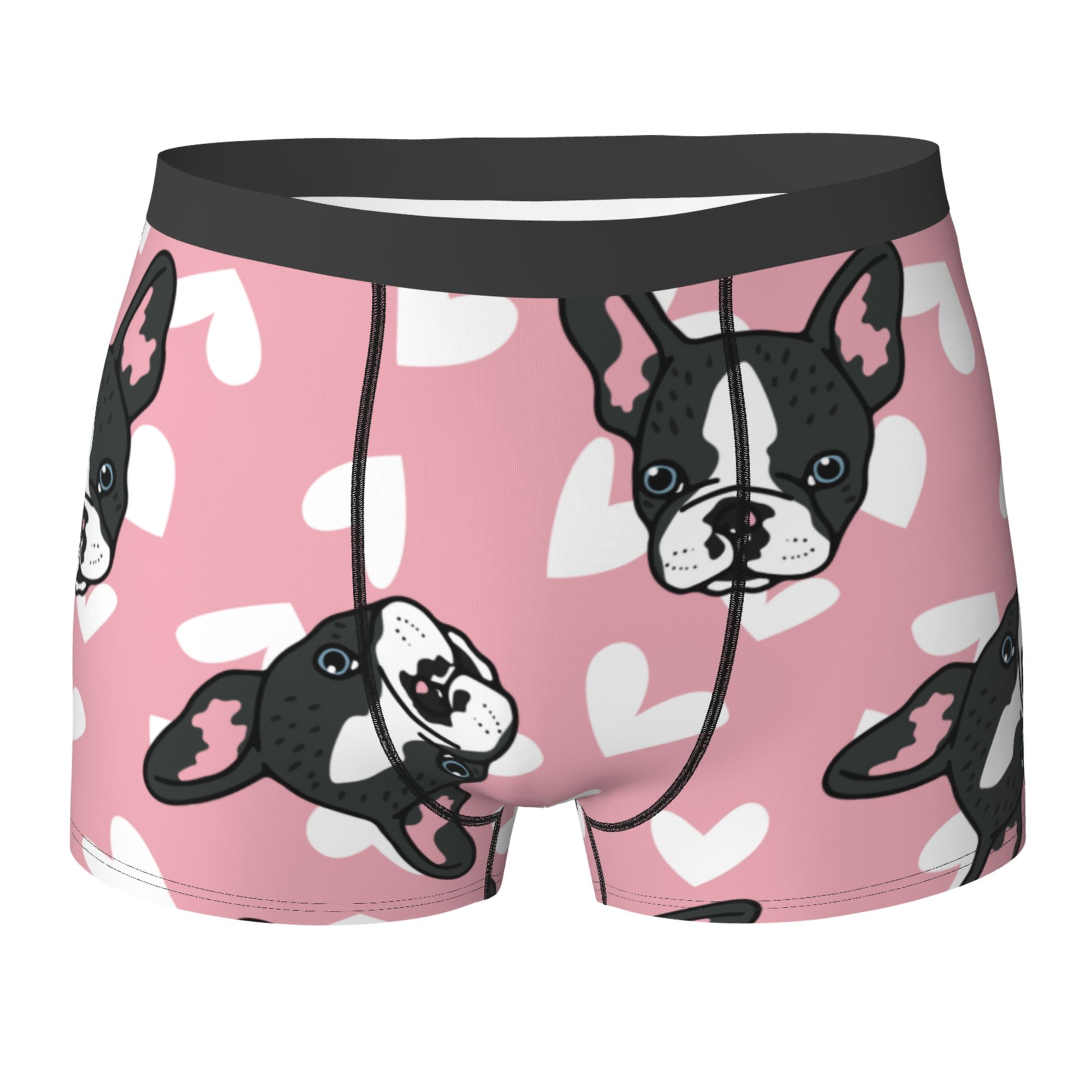 LAKIMCT French Bulldog Heart Mens Breathable Boxer Briefs, Ultra Soft ...