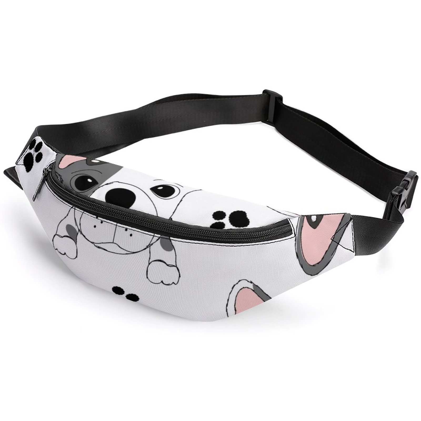 LAKIMCT French Dog Puppy Paw Fanny Pack for Men Women Waterproof Belt