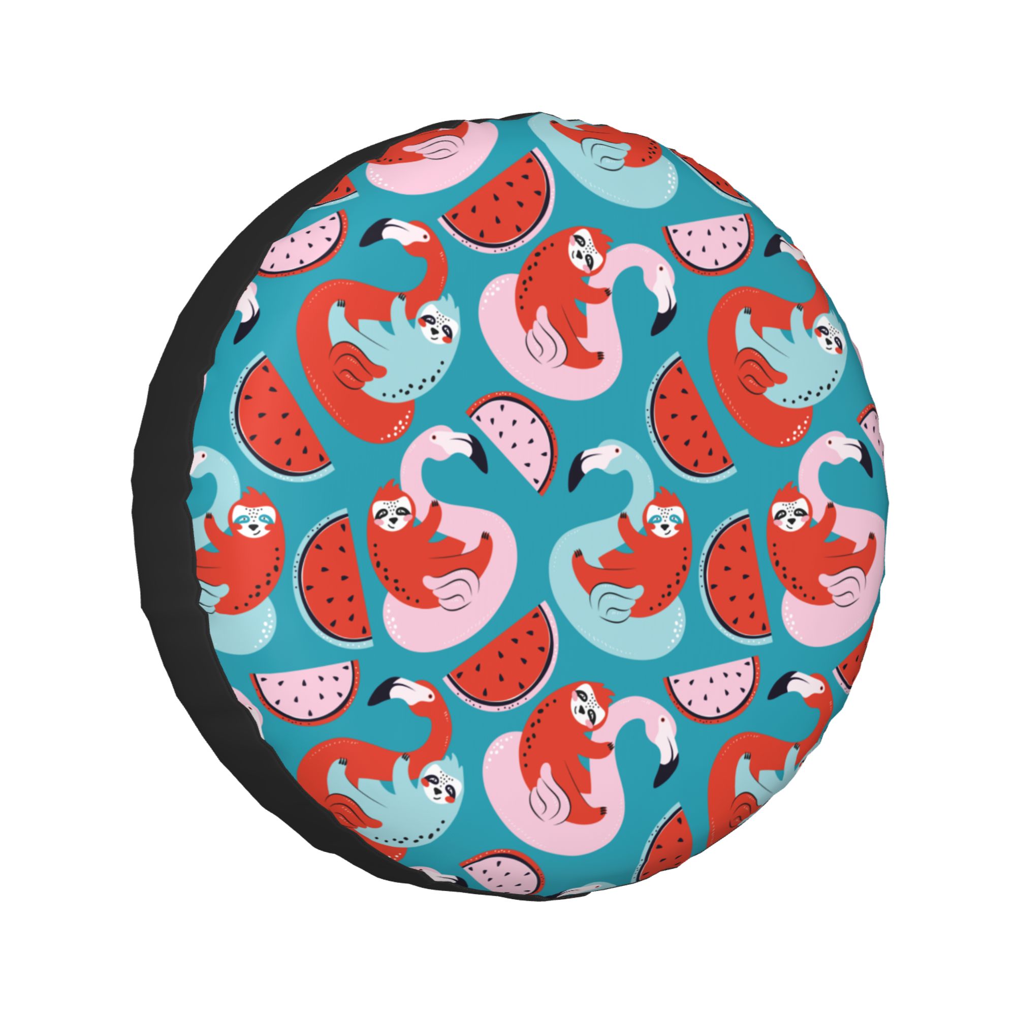 LAKIMCT Funny Sloth Swims Spare Tire Cover Protectors, Weatherproof