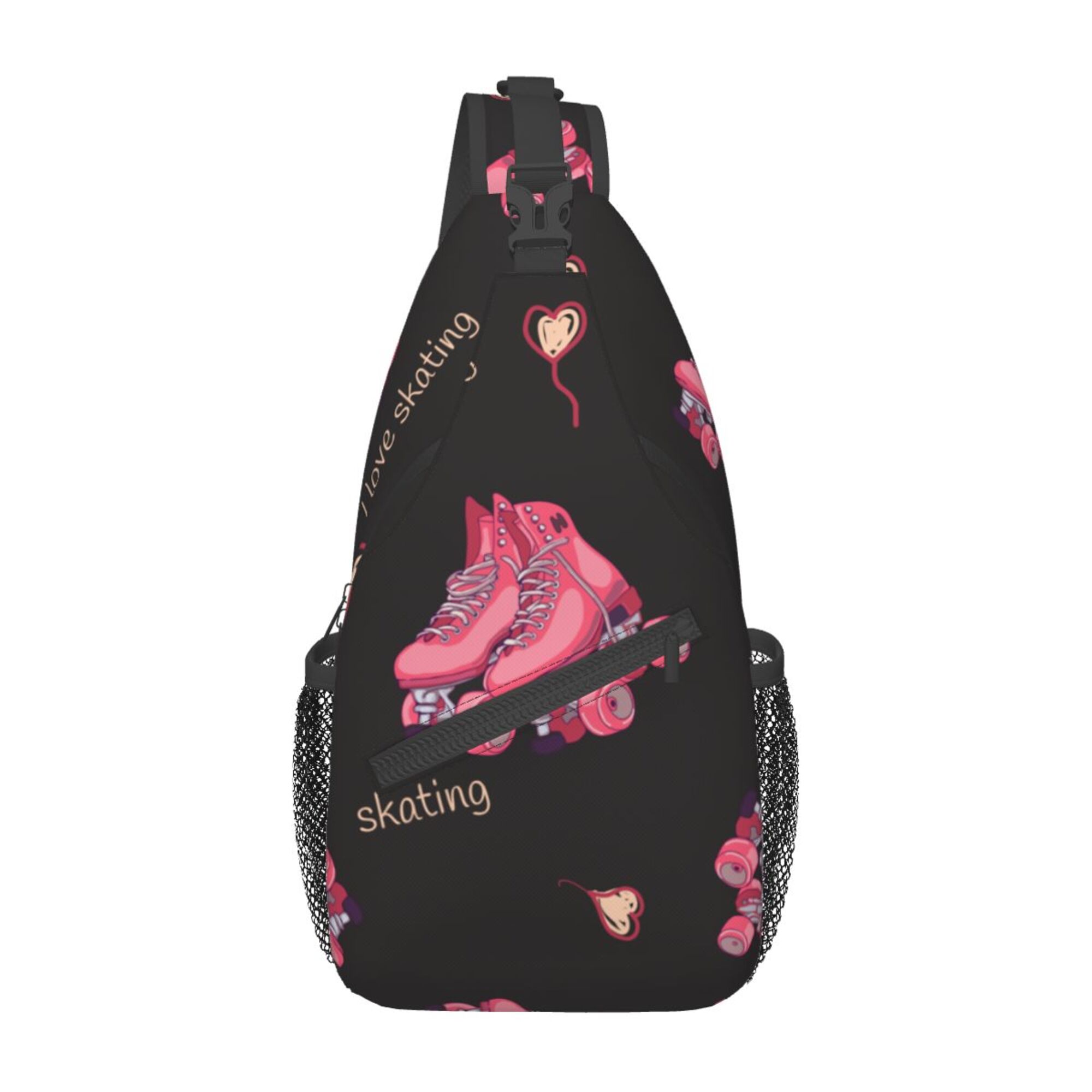 LAKIMCT I Love Skating Sling Shoulder Crossbody Bag Chest Bags for Men