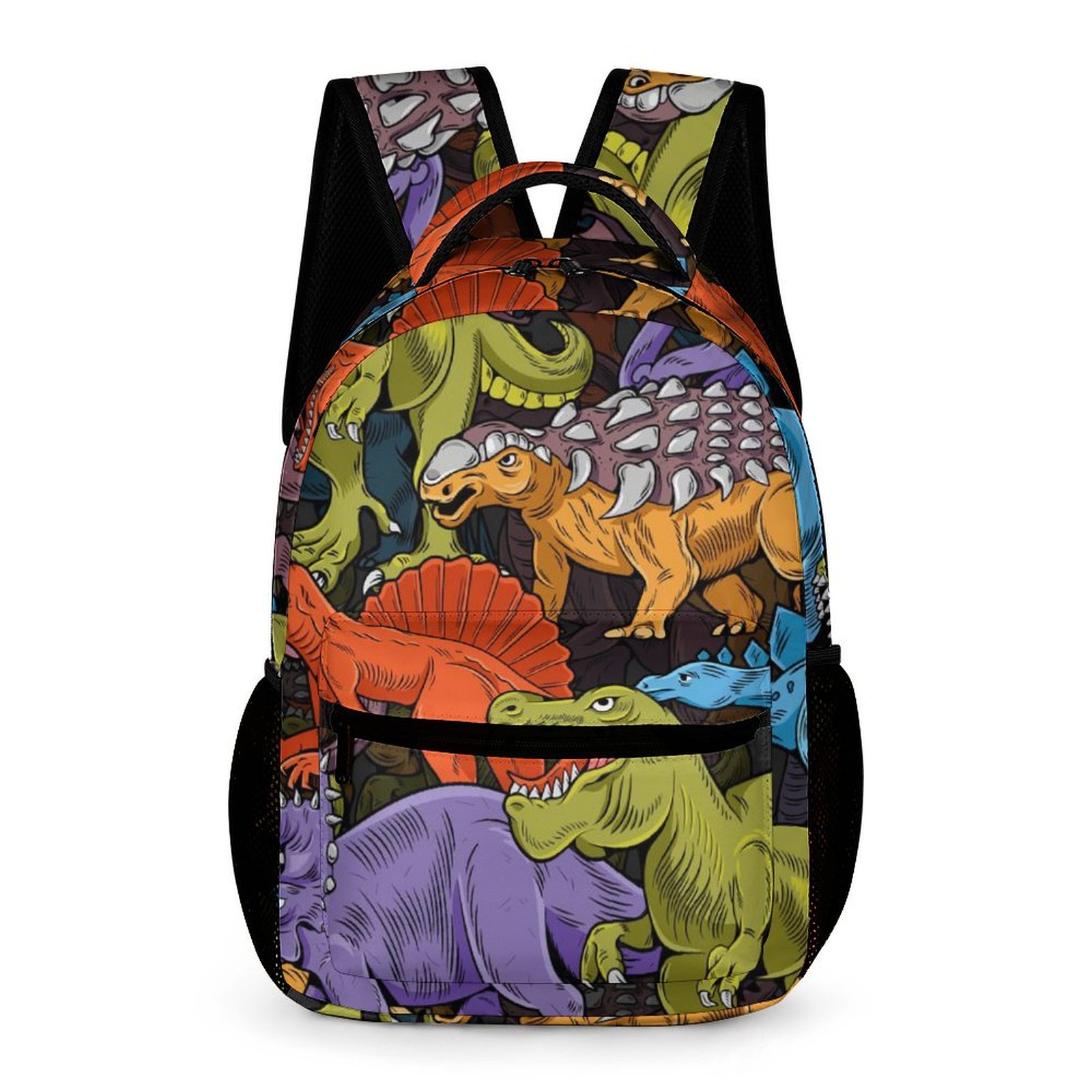 LAKIMCT Kids Backpack, Colored Dinosaurs Schoolbag for Boys Girls ...