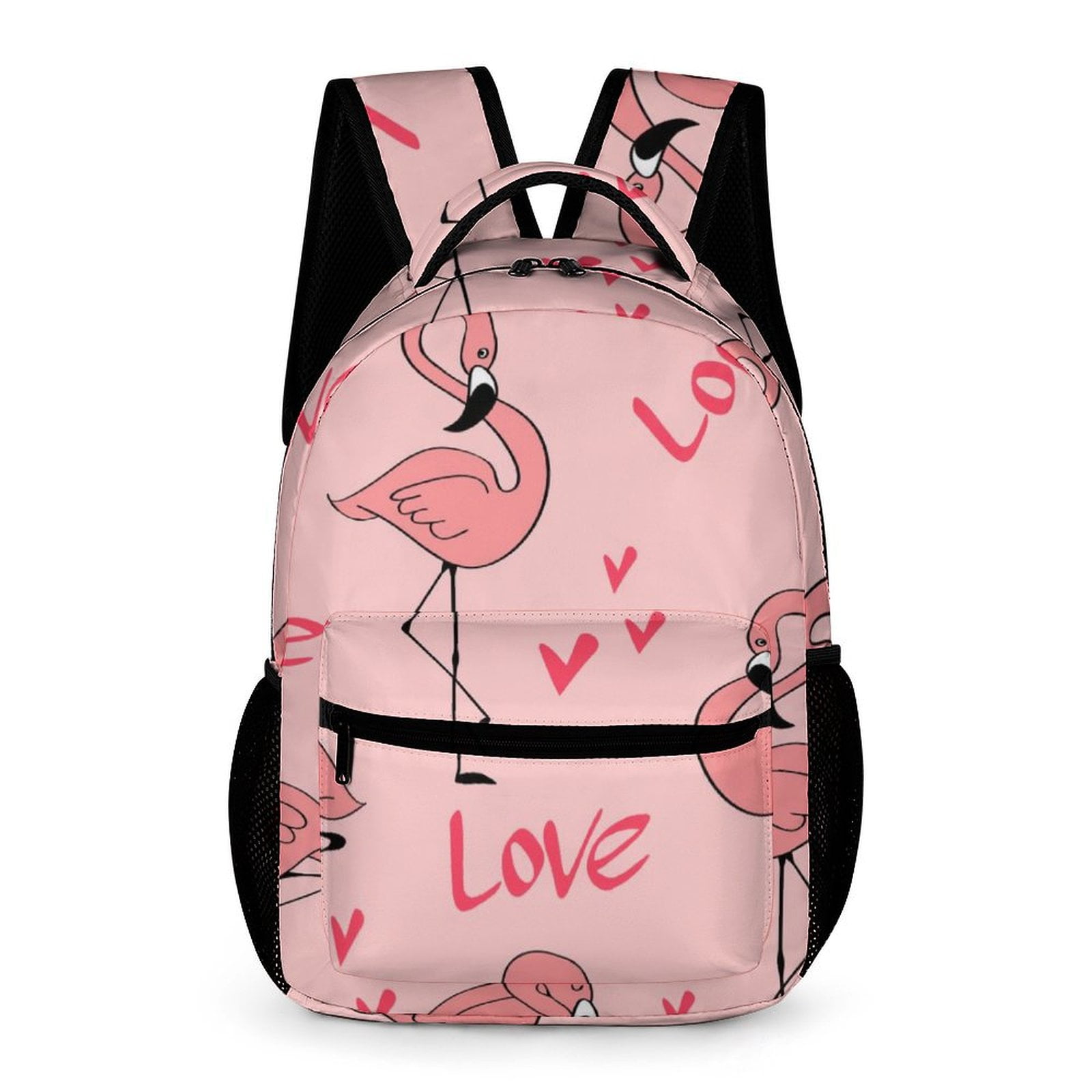 LAKIMCT Kids Backpack, Love Pink Flamingos Heart Schoolbag for Boys ...