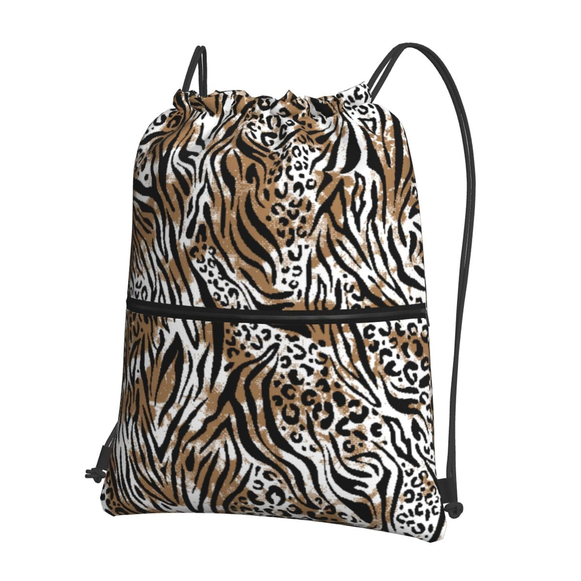 Leopard print drawstring bag new arrivals