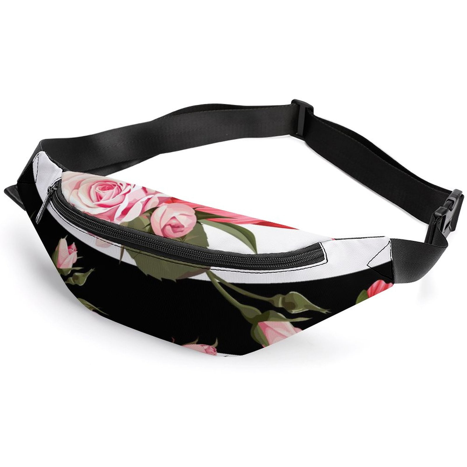LAKIMCT Peony Roses Fanny Pack for Men Women Waterproof Belt Bag Casual