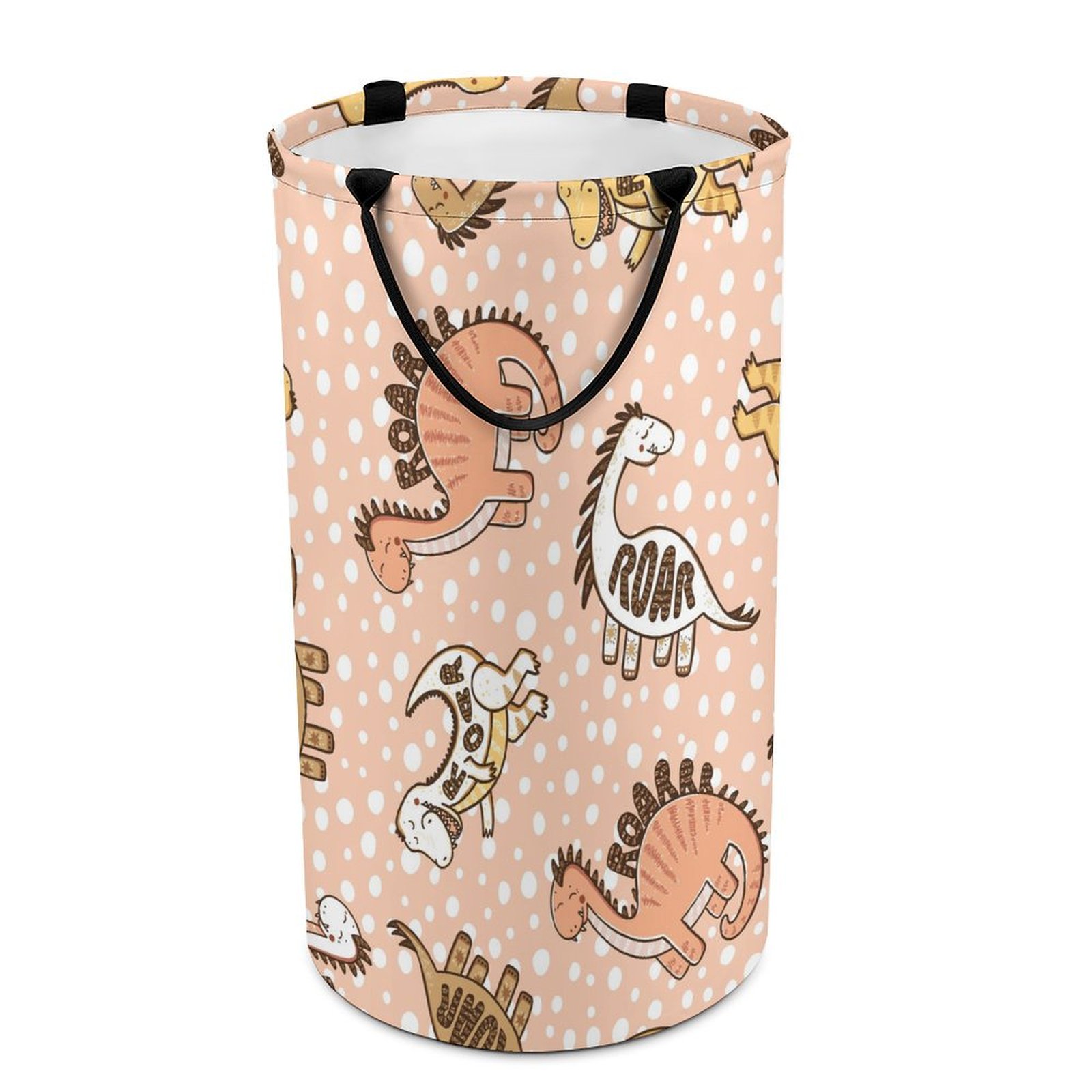 LAKIMCT Pink Cute Dinosaur Laundry Basket, 86.5L Tall Large Laundry