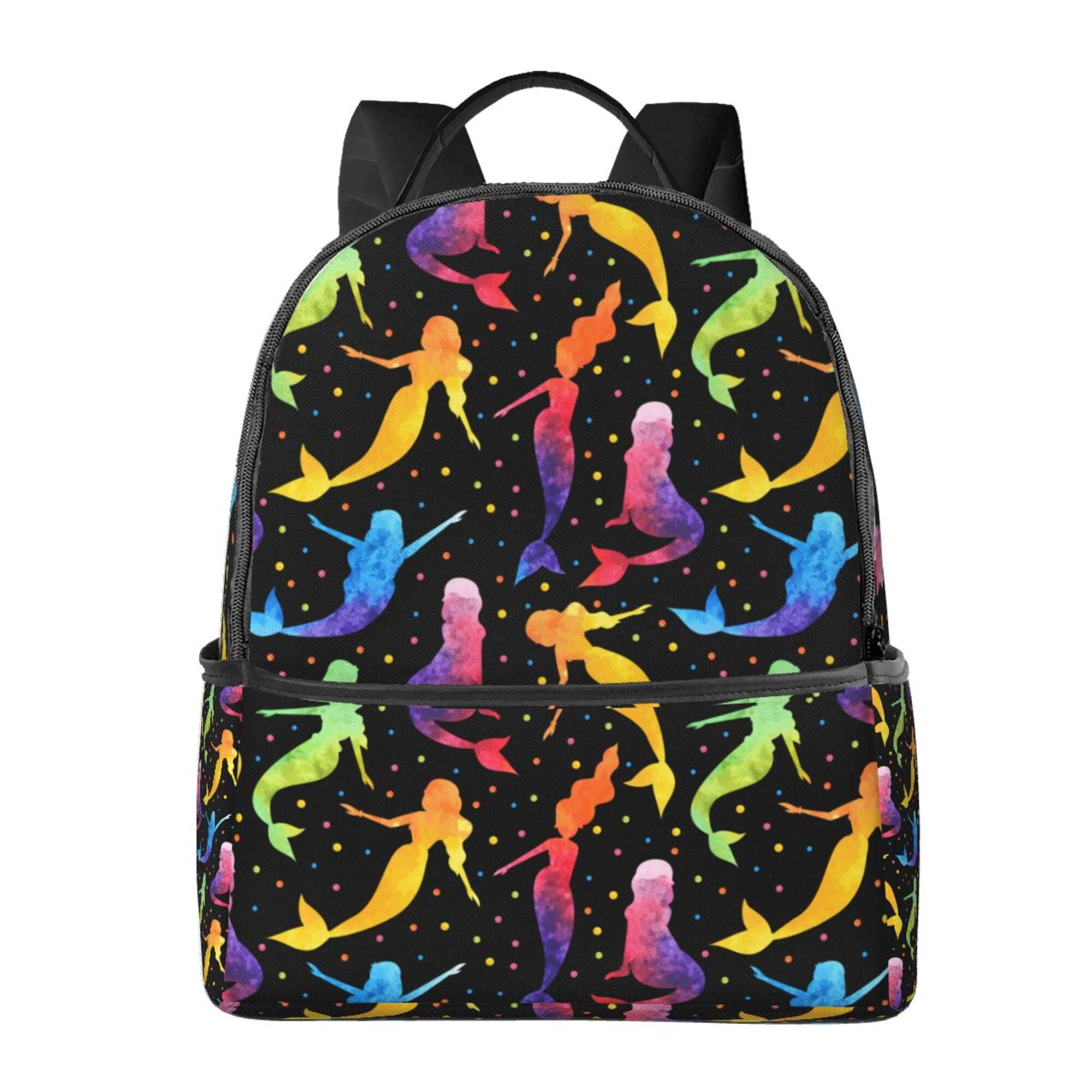 LAKIMCT Rainbow Mermaids Backpack for Women Men, Fashion Lightweight ...