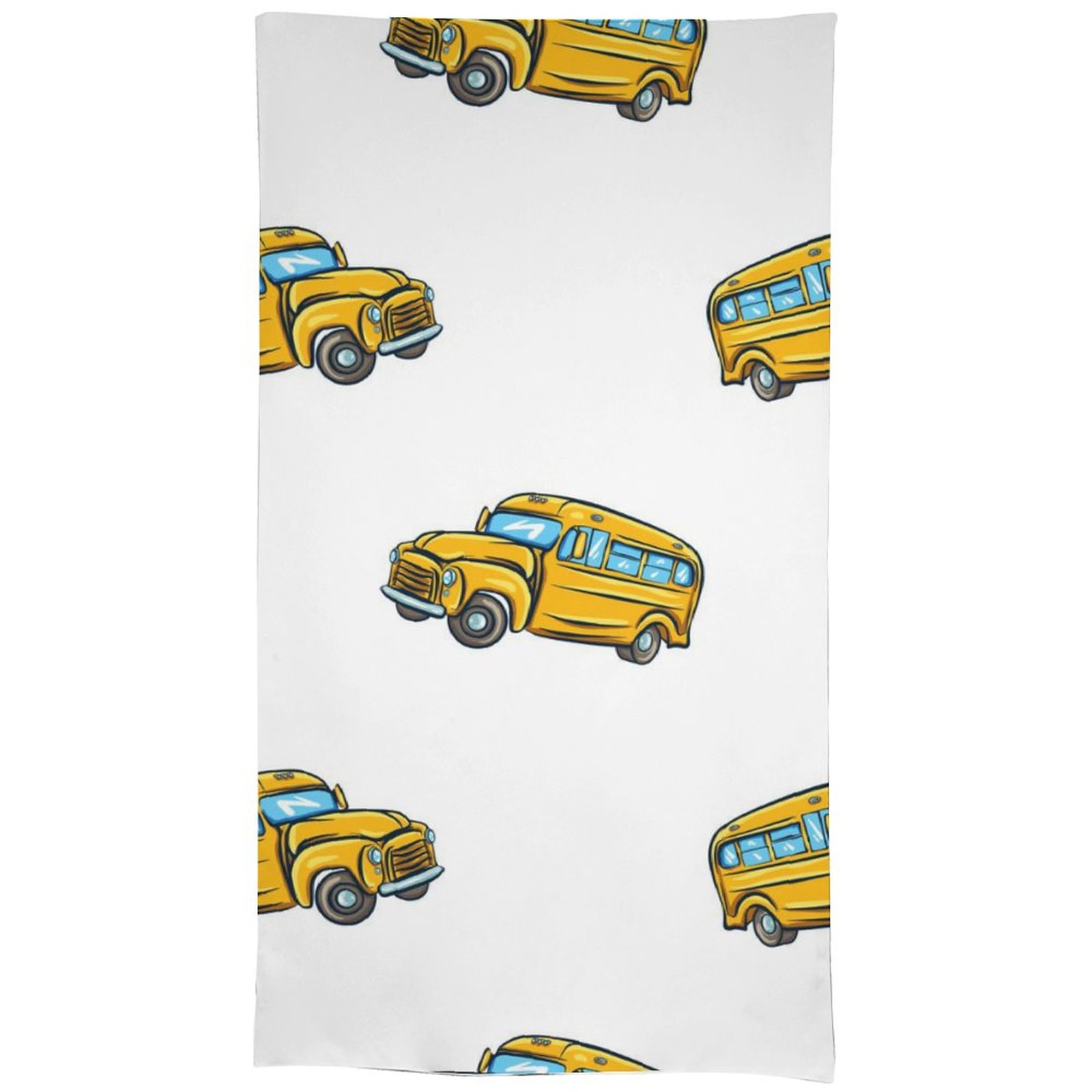 LAKIMCT School Bus Tablecloth for Holiday Birthday Party Table Decor