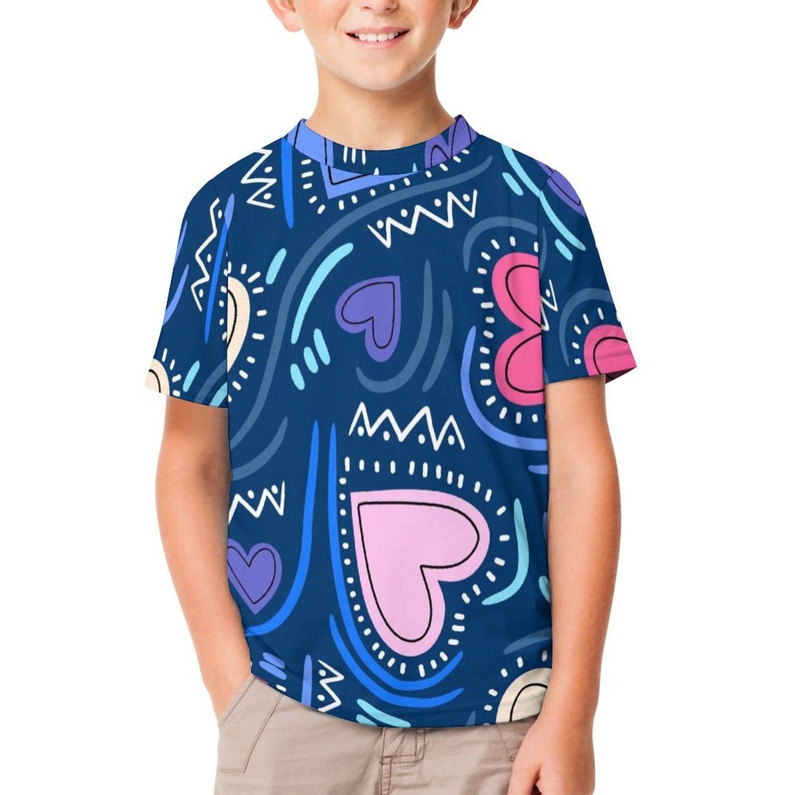 LAKIMCT Valentine'S Day Trendy Heart TShirt for Boys Girls, Novelty