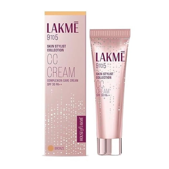 LAKM Natural Cc Found Cream With Spf30 Pa++ - Bronze |Enriched With 3% Niacinamide | Conceals Dark Spots|